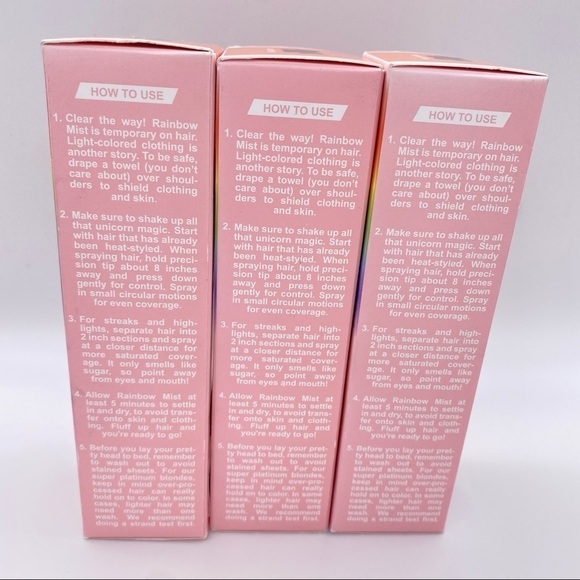 Lime Crime Unicorn Hair Temporary color Rainbow Mist In Sweet Tea New in Box NEW - Picture 9 of 10